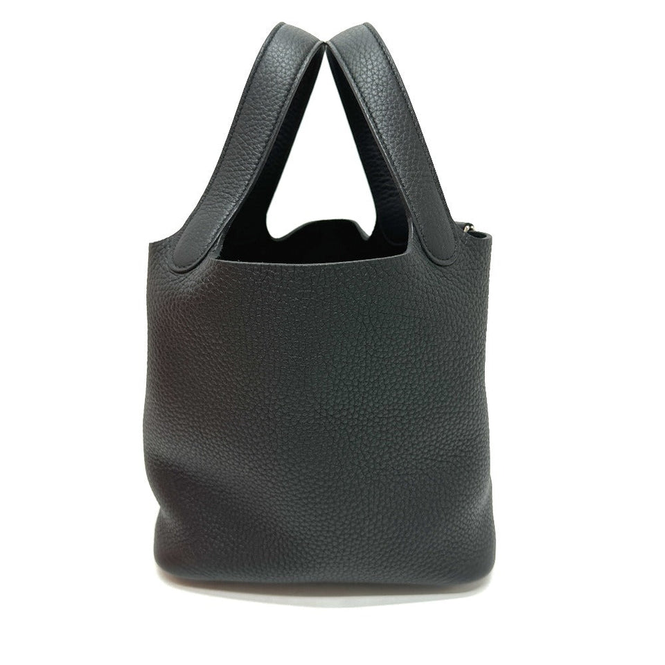 Hermes Handbag Taurillon Clemence black Picotan Lock PM