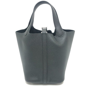 Hermes Handbag Taurillon Clemence black Picotan Lock PM