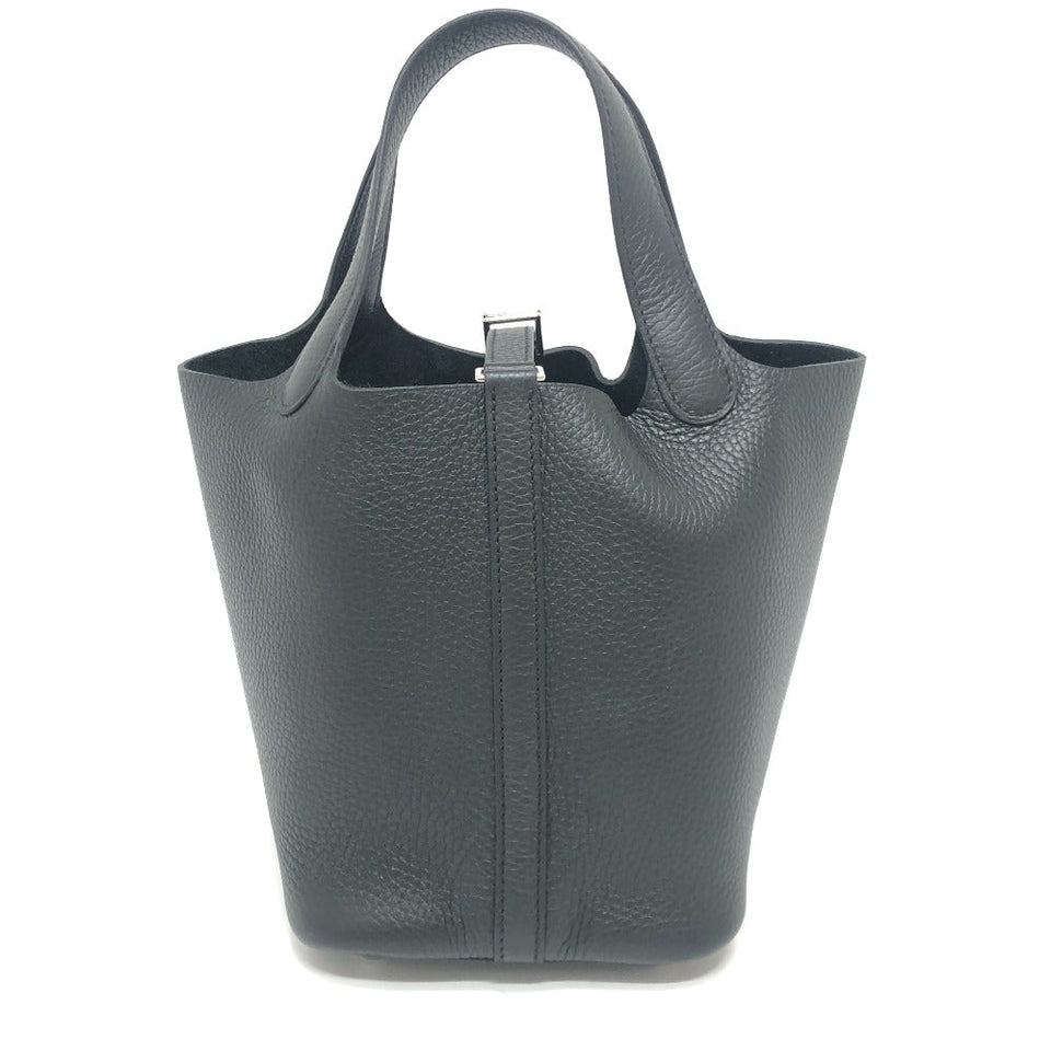 Hermes Handbag Taurillon Clemence black Picotan Lock PM