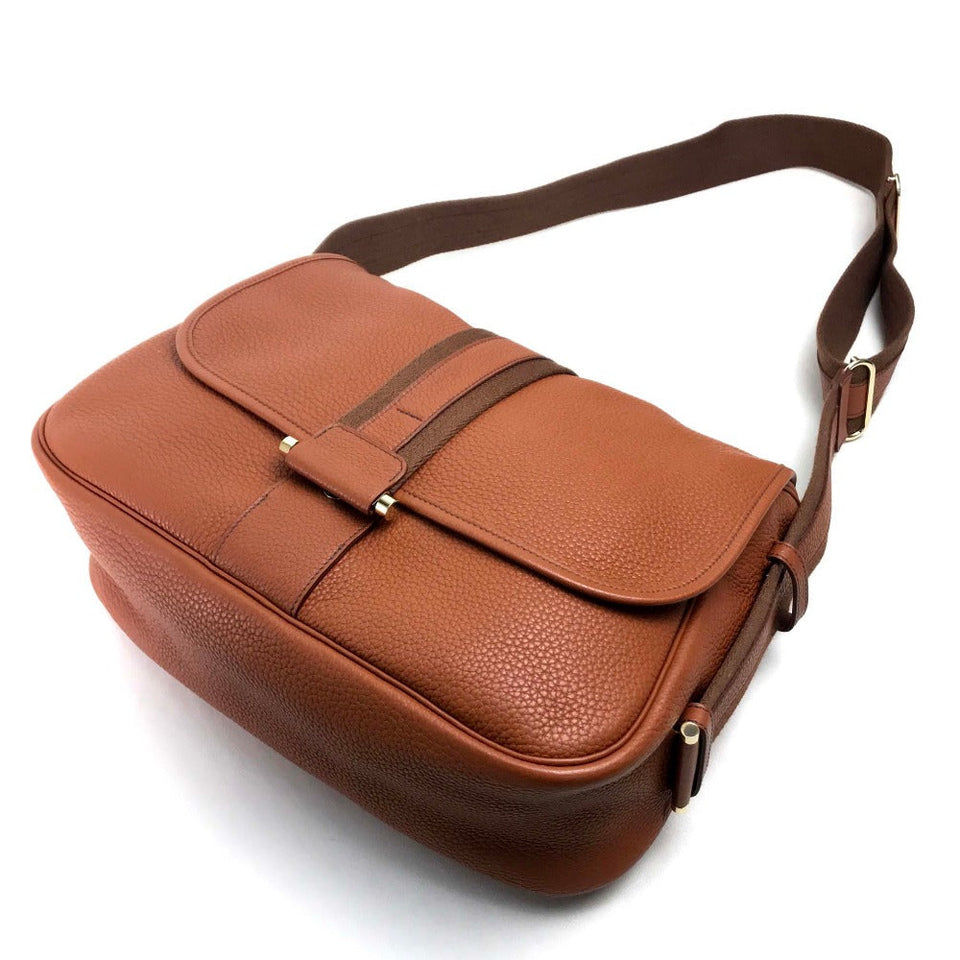 Hermes Shoulder Bag Taurillon Clemence Brown Boolean Lang Women