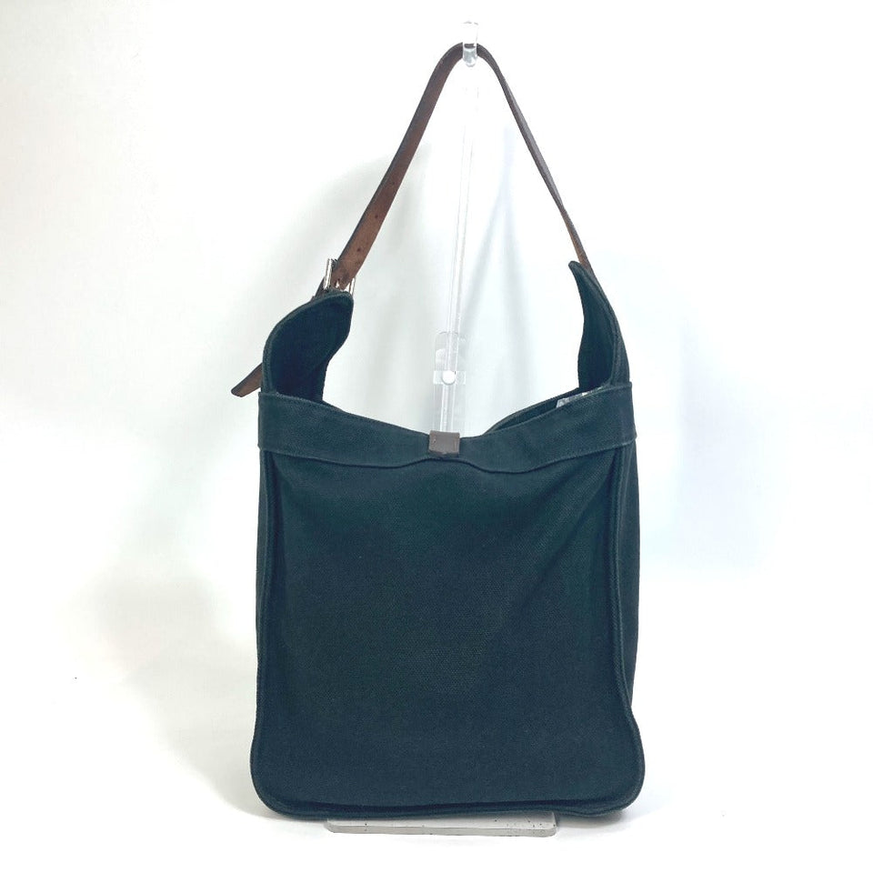 Hermes Tote Bag Canvas, Leather black Shoulder Maruwari PM Women