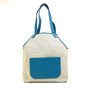 Hermes Tote Bag Toile Ash / Taurillon Clemence blue Shoulder Bag Shoulder Bag Jardine PM Women