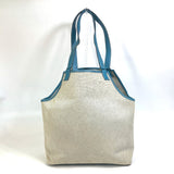 Hermes Tote Bag Toile Ash / Taurillon Clemence blue Shoulder Bag Shoulder Bag Jardine PM Women
