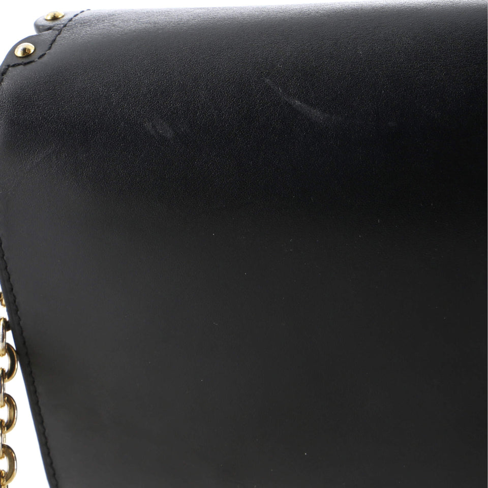 Louis Vuitton Chain Louise Clutch Studded Leather MM