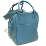 Hermes Handbag Taurillon Clemence blue Lindy 34 Women