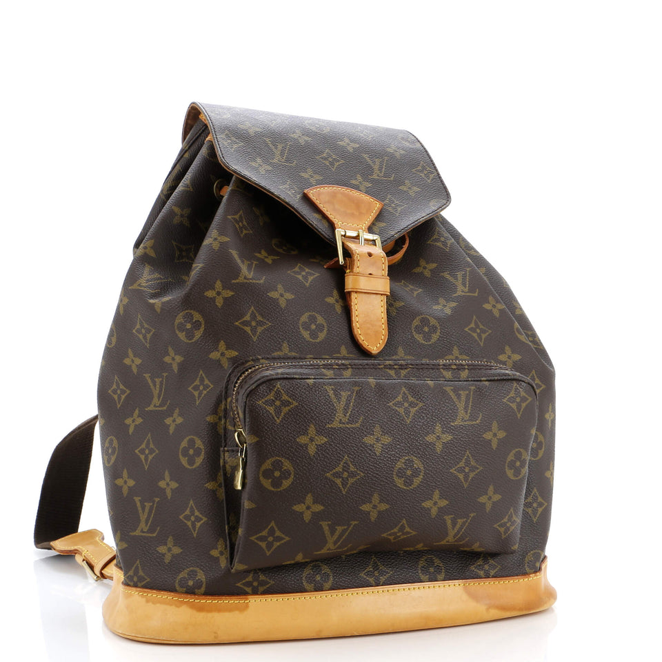 Louis Vuitton Vintage Montsouris Backpack Monogram Canvas GM