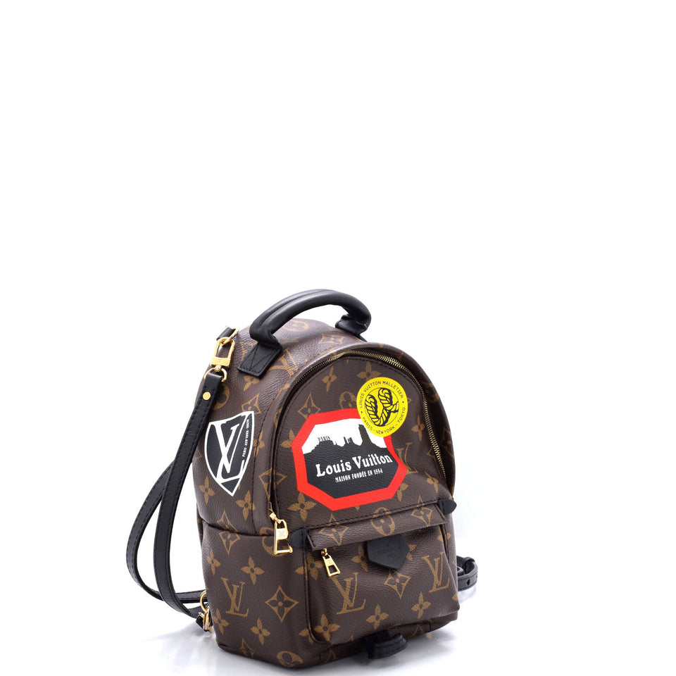 Louis Vuitton Palm Springs Backpack Limited Edition World Tour Monogram Canvas Mini