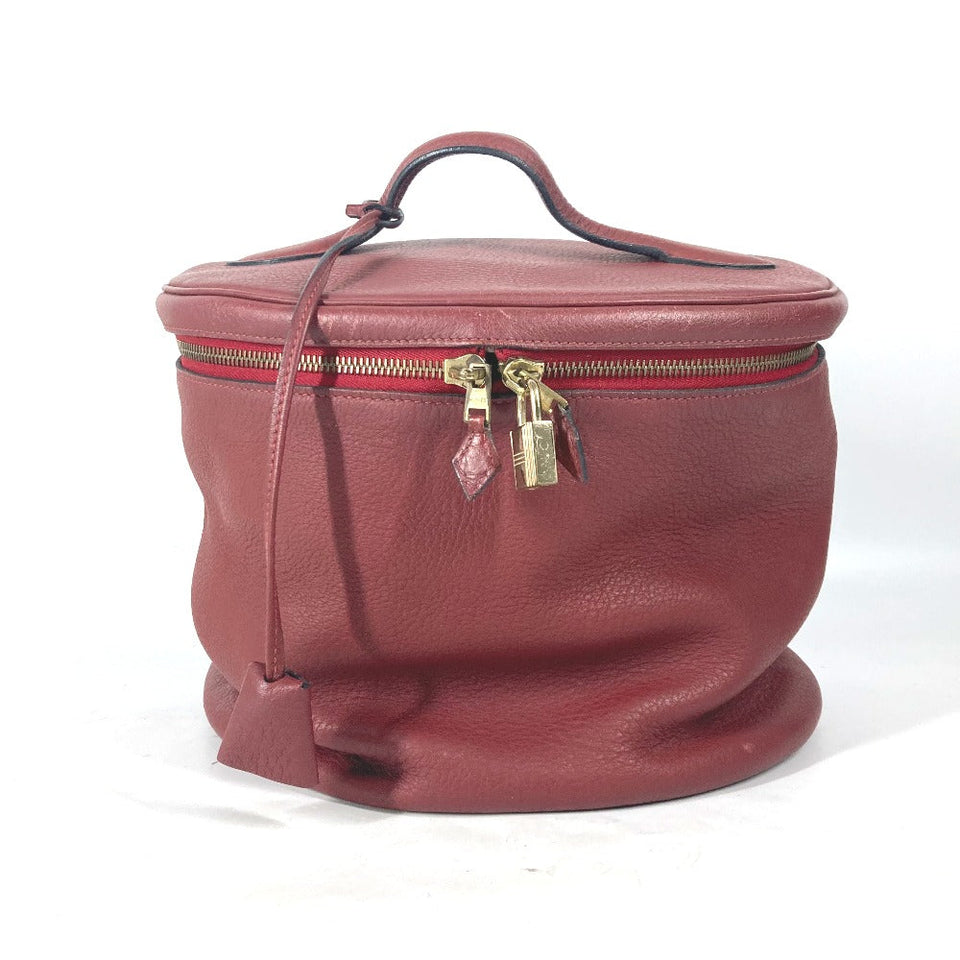 Hermes Handbag leather Red City Women