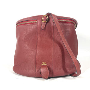 Hermes Handbag leather Red City Women