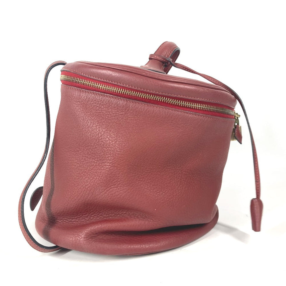 Hermes Handbag leather Red City Women
