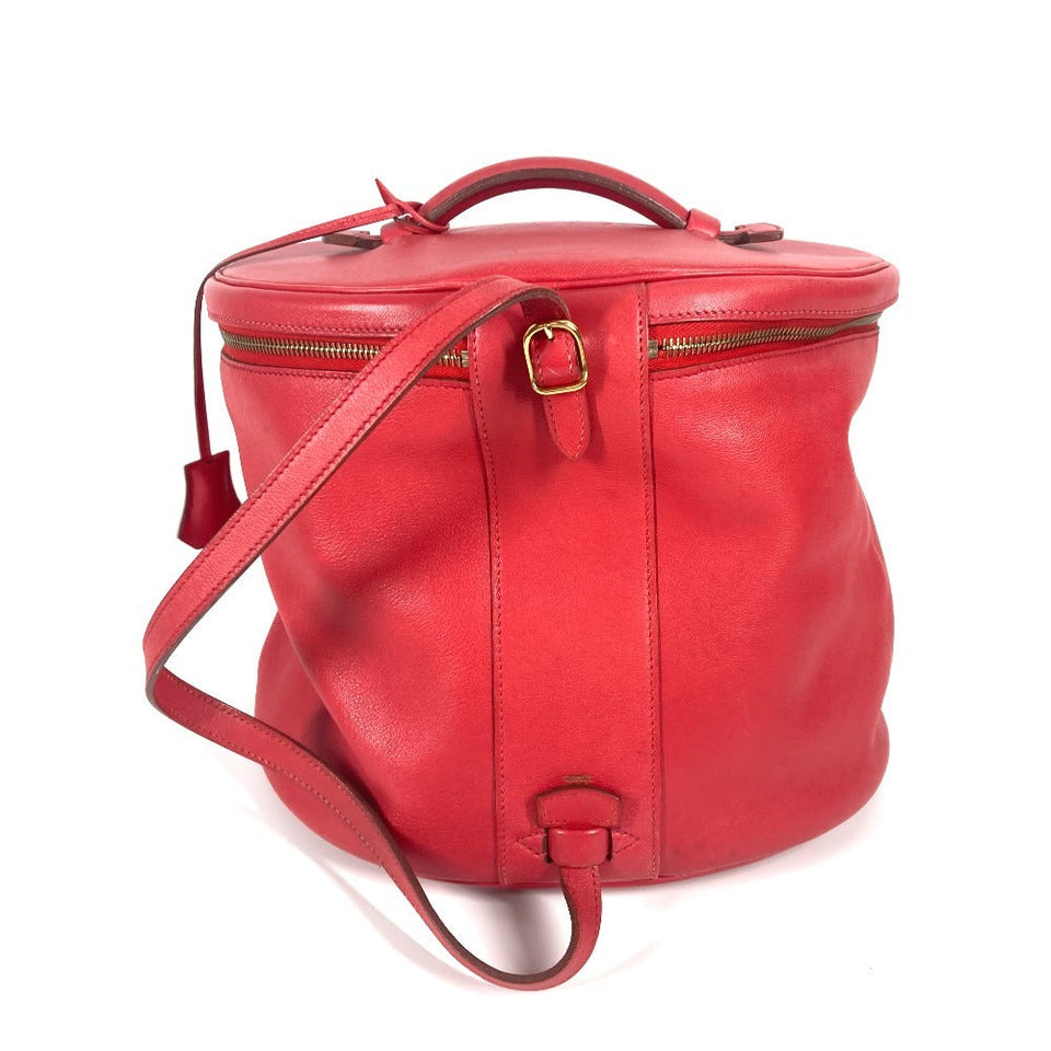 Hermes Handbag leather Red Inter City Women