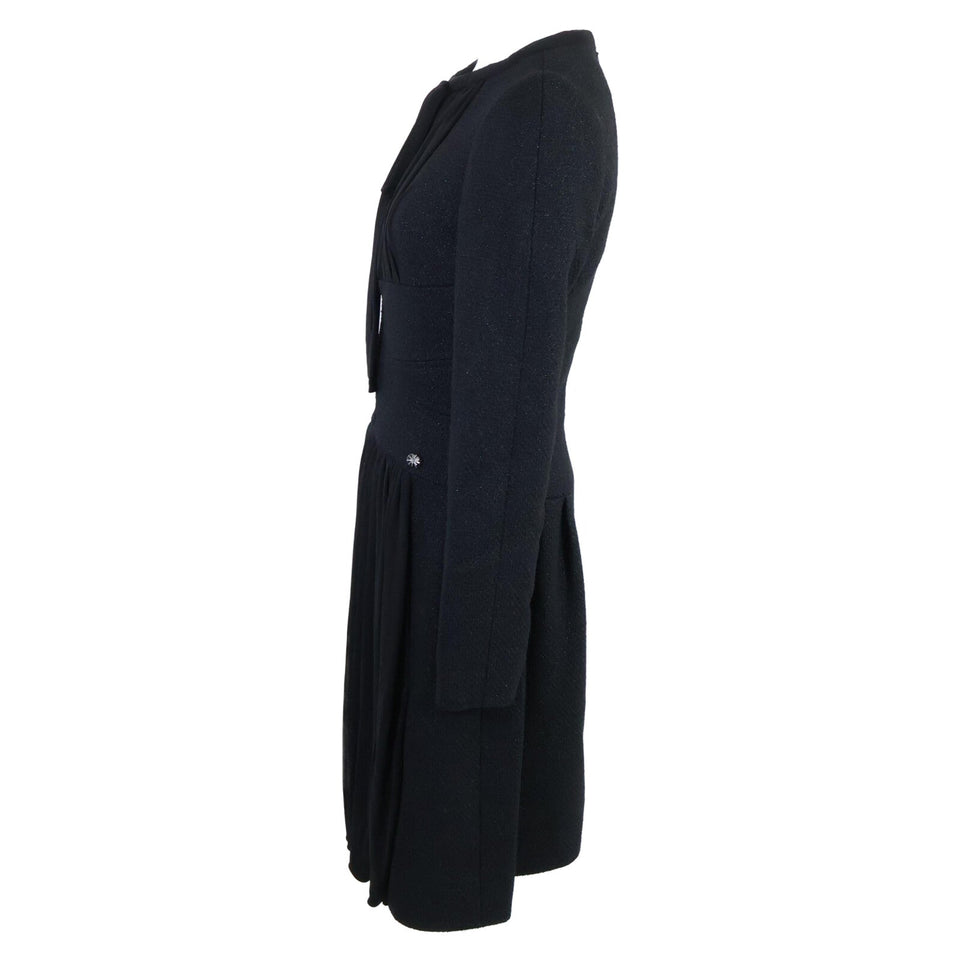 Chanel Coco Mark Plate Wool Dress