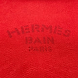Hermes Pouch cotton Red Flat fastener Yachting GM unisex(Unisex)