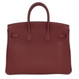 Hermes25cm Birkin Rouge H Togo Leather Gold Hardware