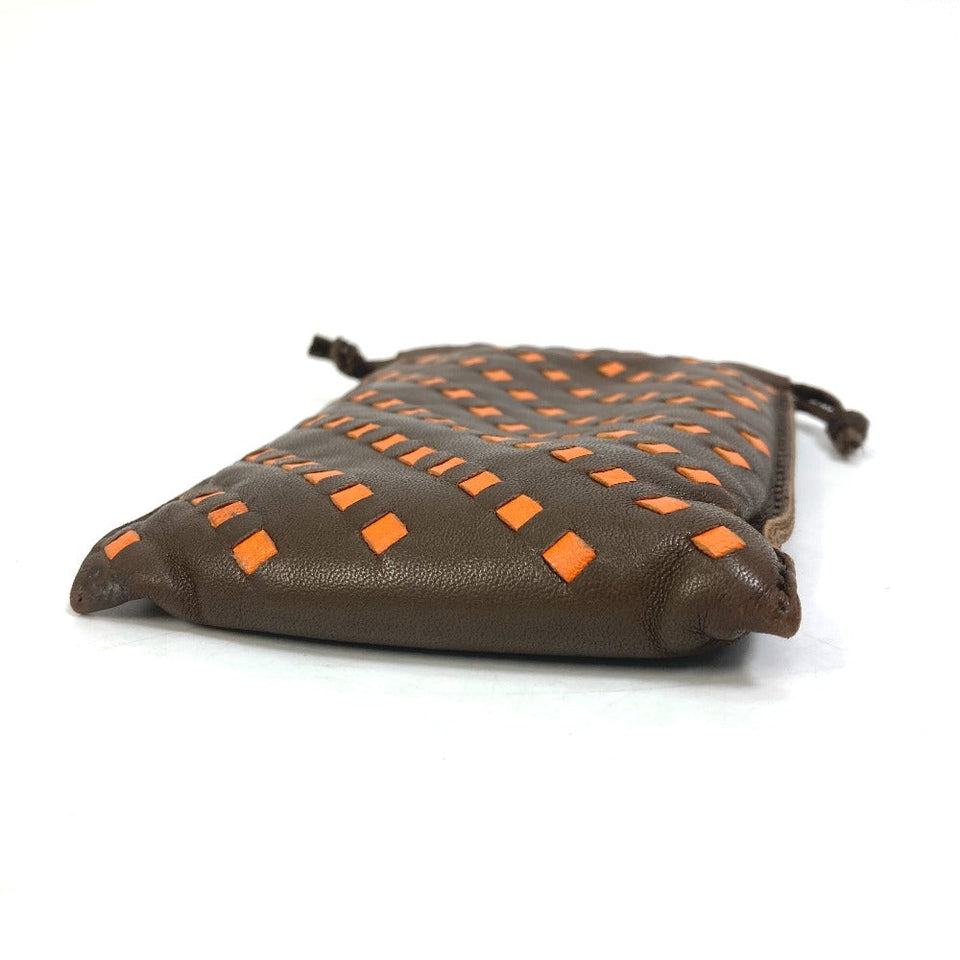 Hermes Pouch Anyo Miro Brown Pochette Pillow PM Women