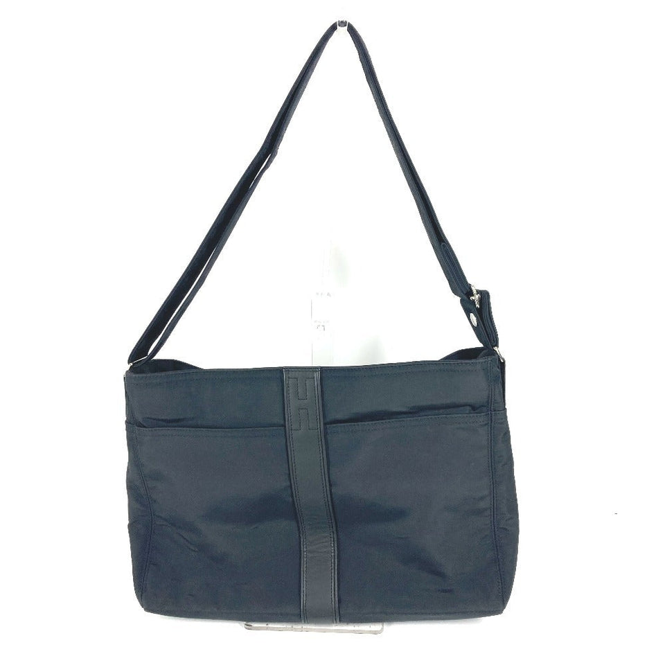 Hermes Shoulder Bag Nylon black Acapulco Basas MM