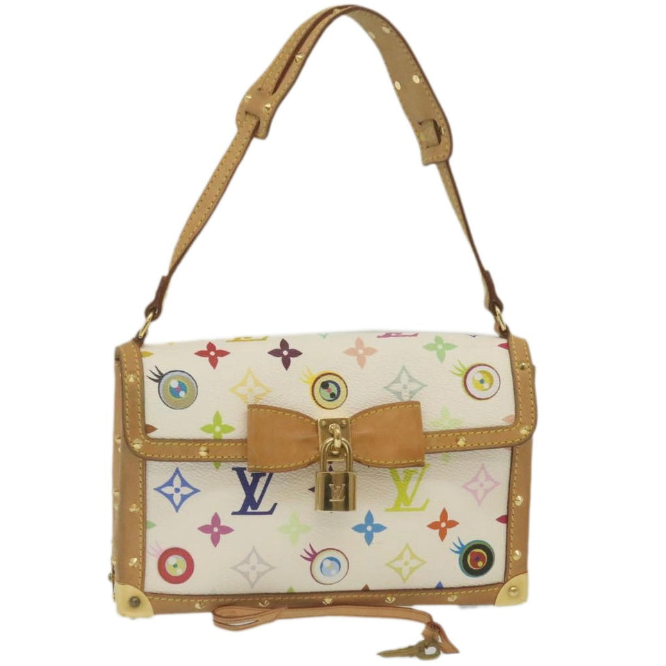 Louis Vuitton Monogram Pochette Eye Miss You Hand Bag White LV