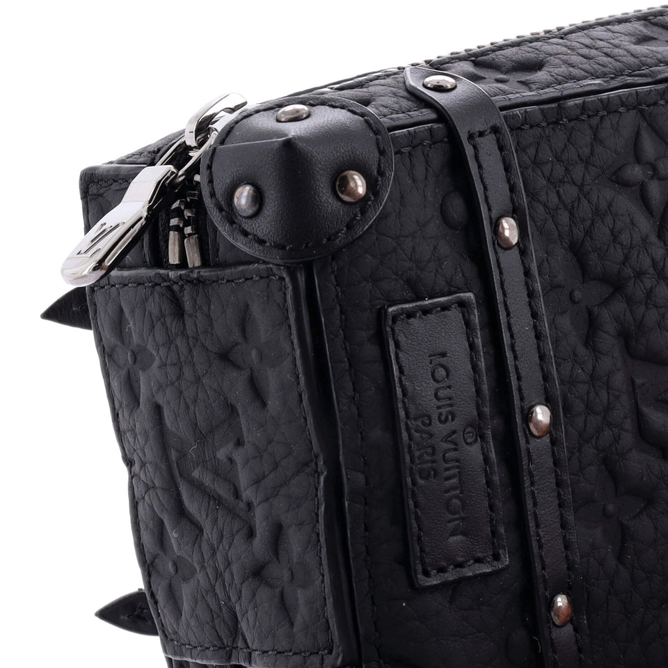 Louis Vuitton Soft Trunk Backpack Bag Charm and Key Holder Monogram Taurillon Leather