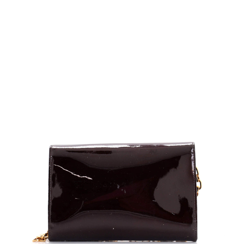 Louis Vuitton Chain Louise Clutch Patent MM