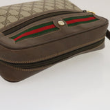 Gucci Web Sherry Line GG Canvas Shoulder Bag Beige Red Green 29796