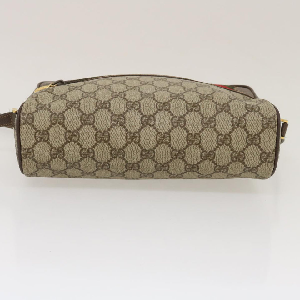 Gucci Web Sherry Line GG Canvas Shoulder Bag Beige Red Green 29796
