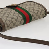 Gucci GG Supreme Ophidia Web Sherry Line Shoulder Bag Beige 29884A