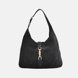 Gucci Jackie 1961 Medium Black Suede Leather Bag