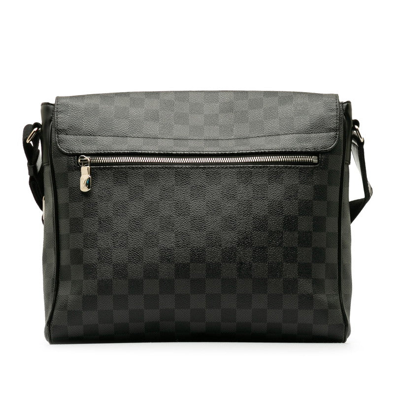 Louis Vuitton Monogram Eclipse District MM Shoulder Bag Black Men's