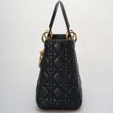 Christian Dior Black Medium Lambskin Leather with Gold Hardware from 2017