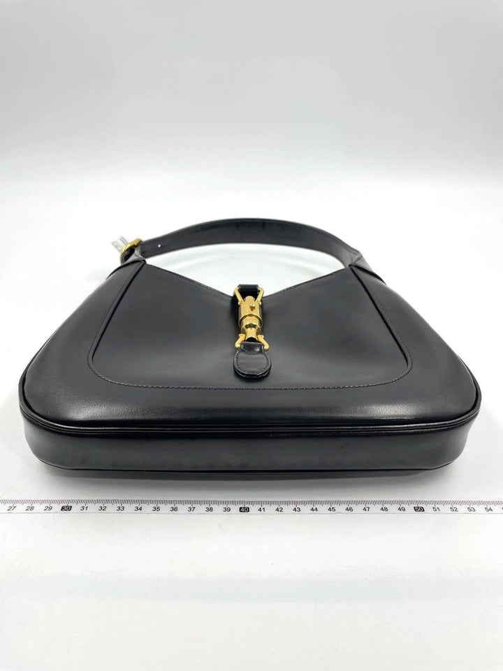 Gucci Jackie 1961 Black Leather Bag with Adjustable Strap