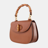 Gucci Bamboo 1947 Top Handle Bag Leather Medium Tan Brown