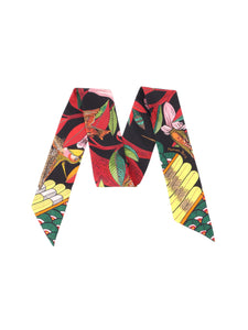 Hermes Floral Motif Twilly.