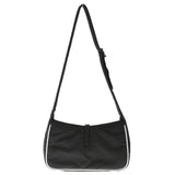 Saint Laurent- Paris Logo Hook Nylon Shoulder Bag Black