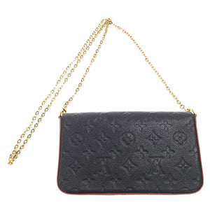 Louis Vuitton Monogram Pochette Felicie Marine Rouge Shoulder Bag