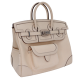 Hermes25cm Birkin Cargo Nata Canvas/ Swift Leather Palladium Hardware