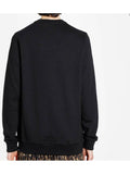 Luxury Burberry Monogram Motif Crew Neck Sweatshirt Black