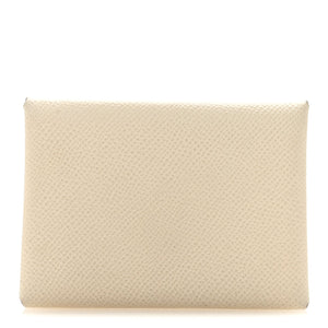 Hermes Epsom Calvi Duo Card Case Craie