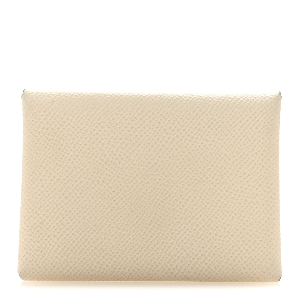 Hermes Epsom Calvi Duo Card Case Craie