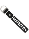 Luxury Burberry Logo Detail Silicone Keyring Black