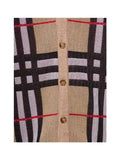 Luxury Burberry Check Technical Cotton Blend Cardigan Archive Beige