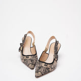 Christian Dior Toile De Jouy J'ADior Pumps 38 Hazelnut Black