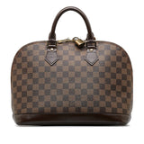 Louis Vuitton Alma Handbag Brown PVC Leather Louis Vuitton