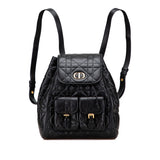 Dior Caro Macrocannage Leather Backpack