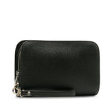 Louis Vuitton Taiga Clutch Bag Black Leather Men's