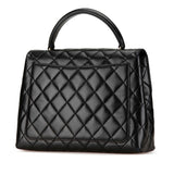 Chanel Matelasse Coco Mark Top Handle Flap Bag Lambskin Shoulder Bag