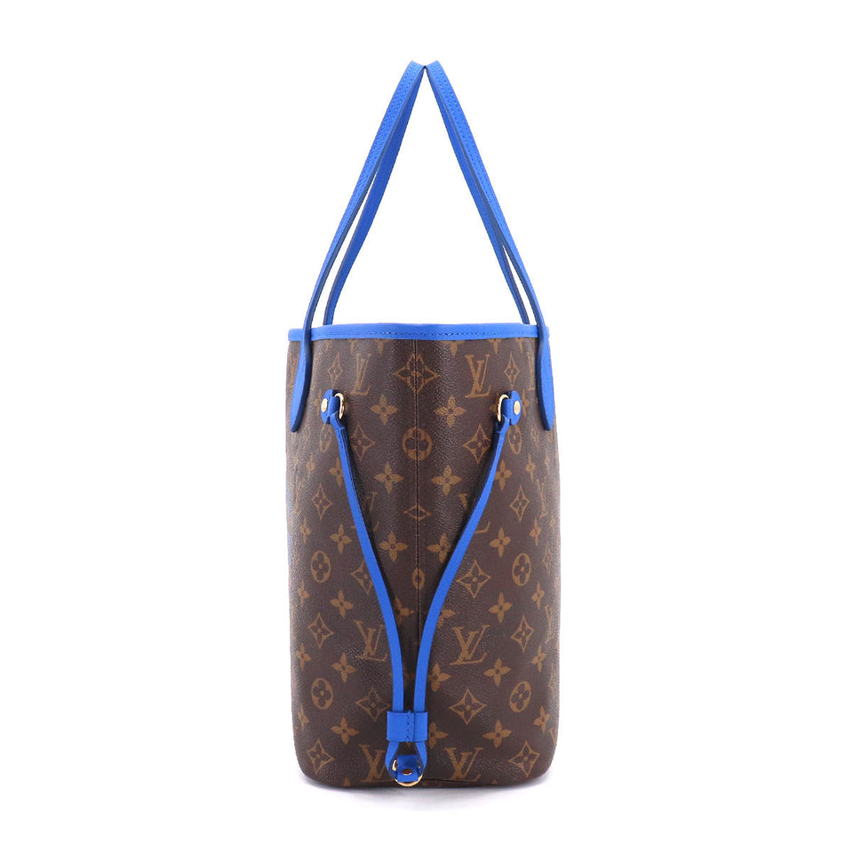 Louis Vuitton Monogram Ikat Flower Neverfull MM Tote Bag Grand Blue