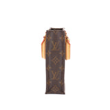 Louis Vuitton Monogram Petit Sac Plat 2 Way Hand Shoulder Bag Brown