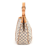 Louis Vuitton Damier Azur Galliera PM Shoulder Bag White Gray