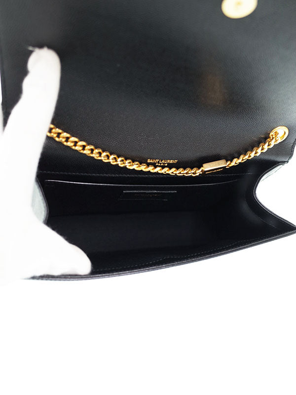 Saint Laurent- Paris Kate Monogram Satchel Chain Shoulder Bag Black