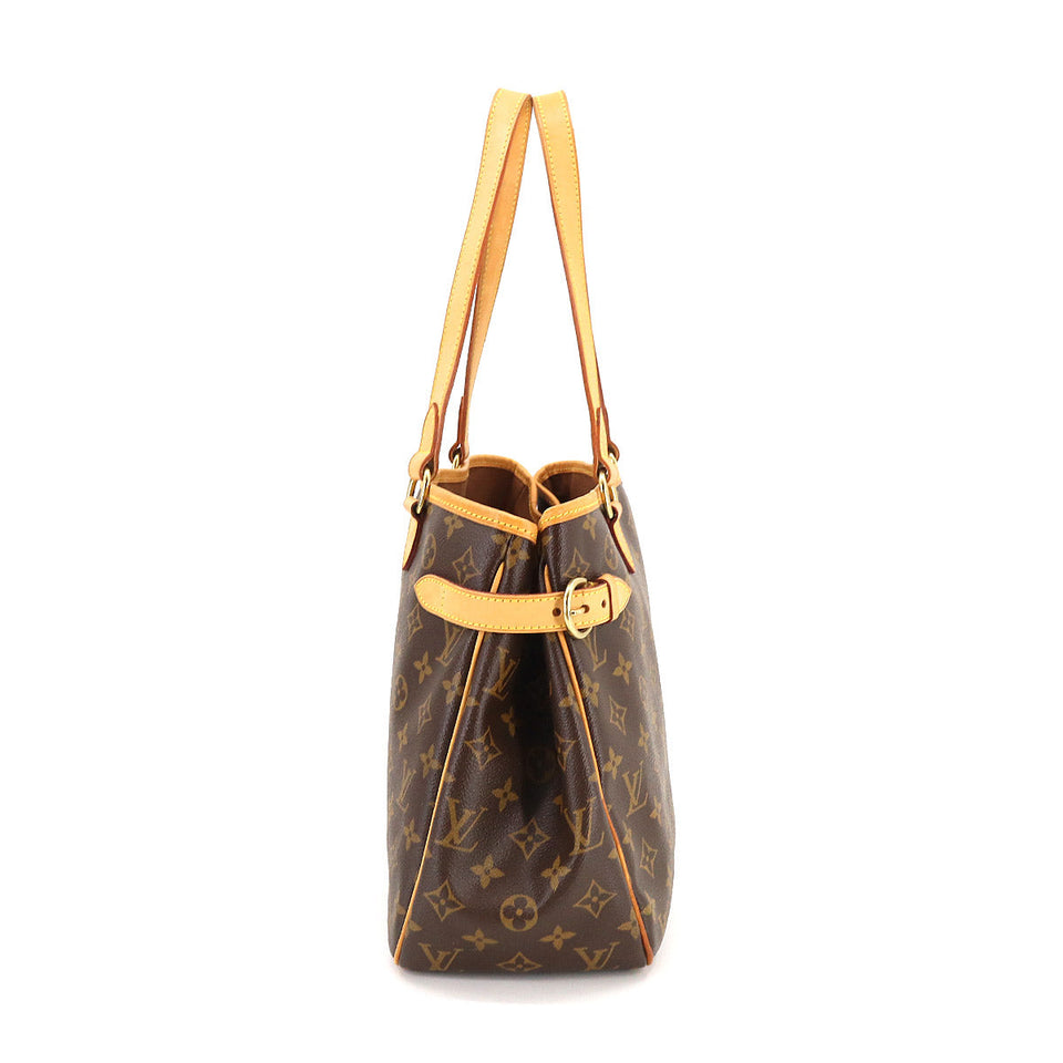 Louis Vuitton Monogram Batignolle Orizontal Tote Bag Brown Gold Metal Fittings